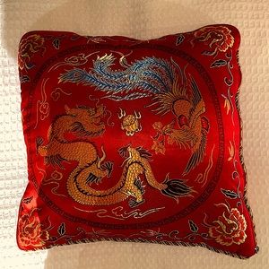 Genuine Silk Chinese Pillow- unfolds by zipper to make blanket